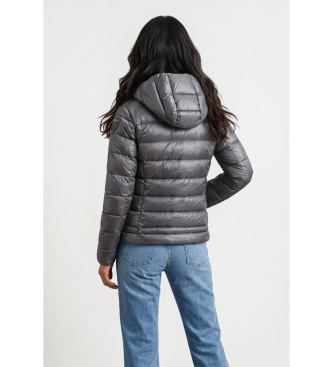 Blauer Giacca imbottita grigia Caroll