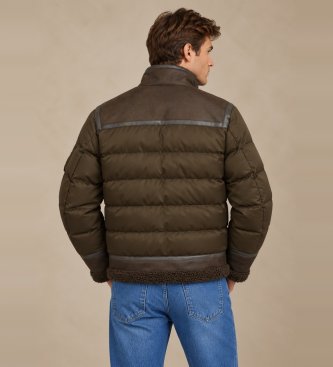 Blauer Veste matelassée Organ New vert-brun
