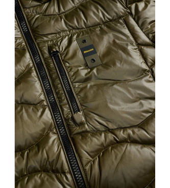 Blauer Olive green Wave quilted jacket