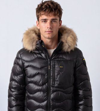 Blauer Veste matelassée Wavefur noire