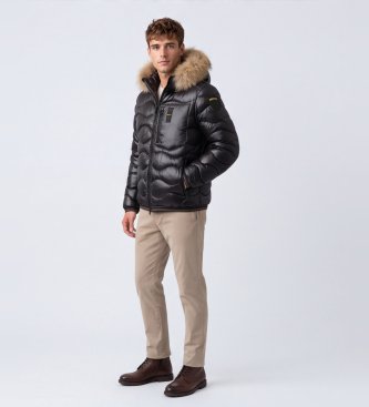 Blauer Veste matelassée Wavefur noire