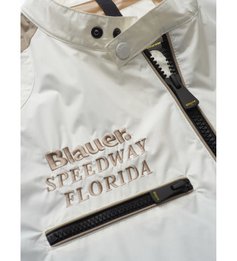 Blauer Biiker Speedway Florida Jacob Jacket blanc