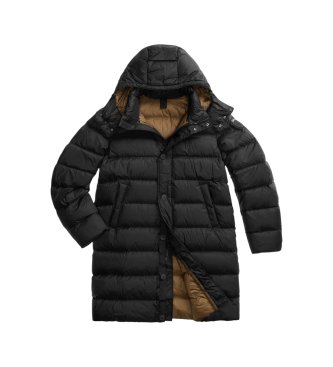Blauer Carver black long down jacket