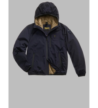 Blauer Veste avec doublure en cuir Eco noir