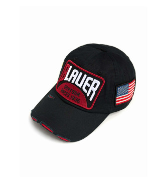 Blauer Cappellino da motociclista nero Rowen