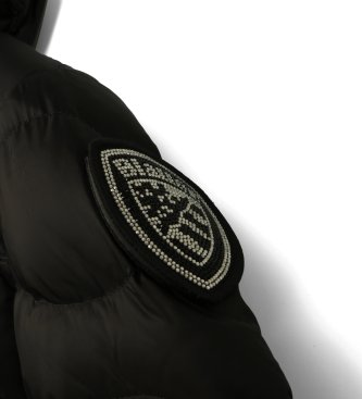Blauer Mantel Ivory schwarz