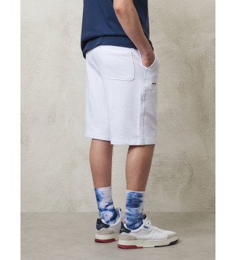 Blauer Shorts con nastro bianco
