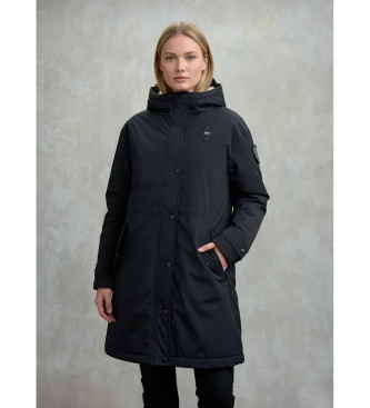 Blauer Parka avec doublure en fourrure de payne marine