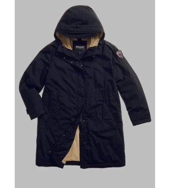 Blauer Parka avec doublure en fourrure de payne marine