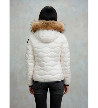 Blauer Piumino bianco Aldie con finiture in pelliccia