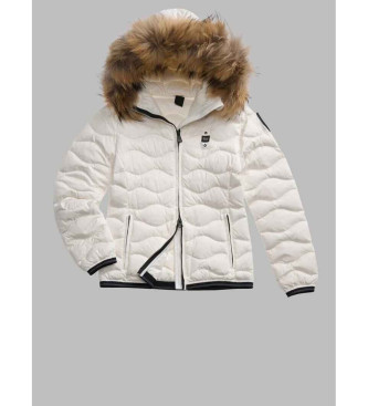 Blauer Piumino bianco Aldie con finiture in pelliccia