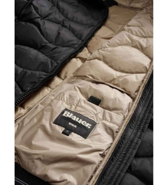 Blauer Piumino nero Aldie con finiture in pelliccia