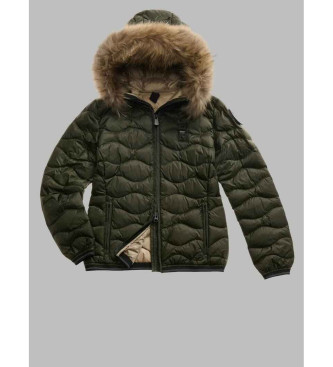 Blauer Piumino verde Aldie con finiture in pelliccia