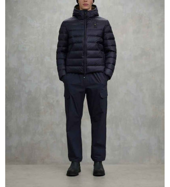 Blauer Acton marinbl jacka med huva och huva