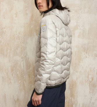 Blauer Beige hooded jacket wave