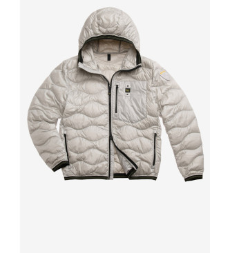 Blauer Beige hooded jacket wave