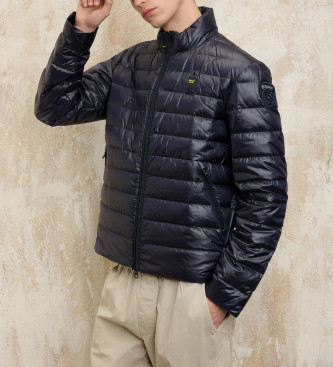 Blauer Koreanische Kragenjacke austin navy