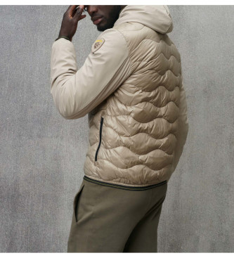 Blauer Albert beige mixed fill down jacket with beige filling