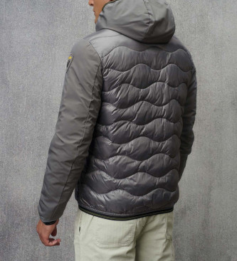 Blauer Albert Grey Mixed Down Coat med fyld