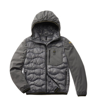 Blauer Manteau en duvet mixte Albert Grey avec garniture