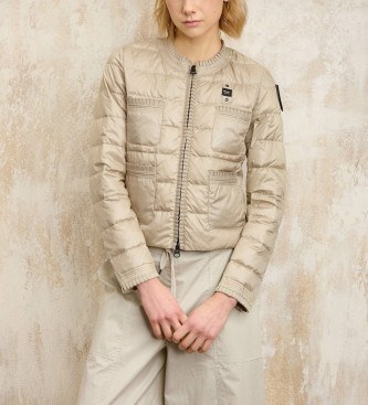 Blauer Rose beige kurze Jacke