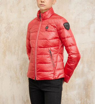 Blauer Jacke mit niedrigem Kragen Vale rot