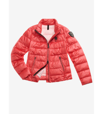 Blauer Jacke mit niedrigem Kragen Vale rot