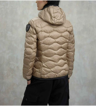 Blauer Plumfero de ondas Camelia beige