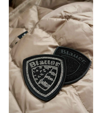 Blauer Plumfero de ondas Camelia beige