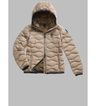 Blauer Plumfero de ondas Camelia beige