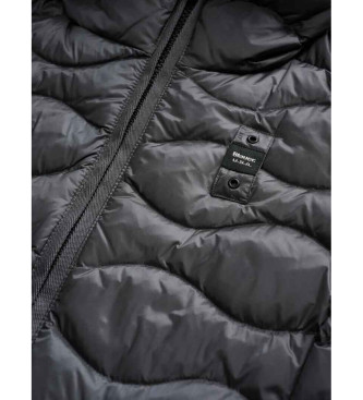 Blauer Piumino con motivo ondulato Camellia grigio