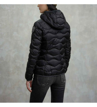 Blauer Piumino con motivo a onde Camellia nero