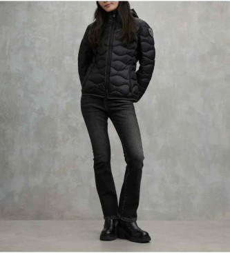 Blauer Piumino con motivo a onde Camellia nero