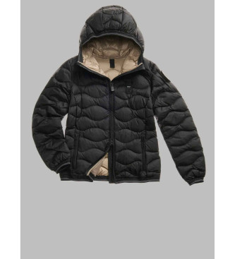 Blauer Piumino con motivo a onde Camellia nero