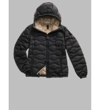 Blauer Piumino con motivo a onde Camellia nero