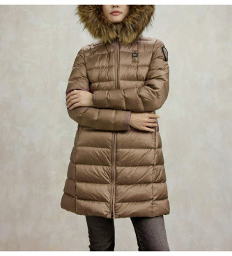 Blauer Lng plsjacka Kristin beige guld beige