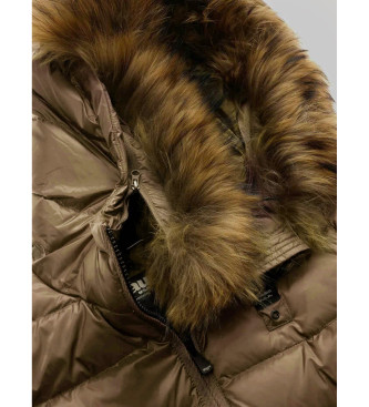 Blauer Lng plsjacka Kristin beige guld beige