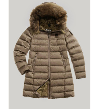 Blauer Lng plsjacka Kristin beige guld beige