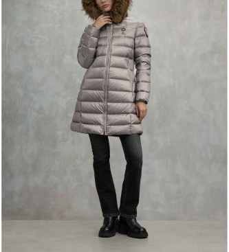 Blauer Kristin lange bontjas grijs
