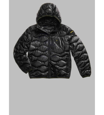 Blauer Giacca in piumino ondulato nero Wave
