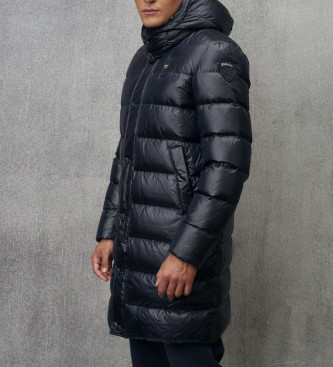 Blauer Carver lange Kapuzenjacke navy