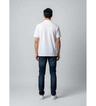 Blauer Polo Albans blanc