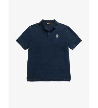 Blauer Poloshirt med blt logo