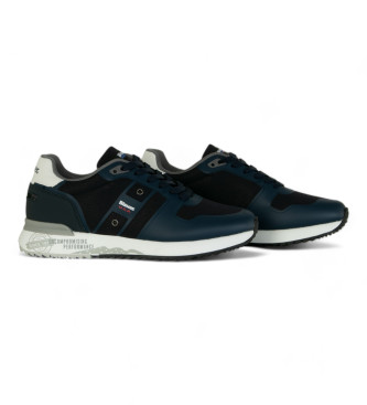 Blauer S4HOXIE02 navy leather trainers
