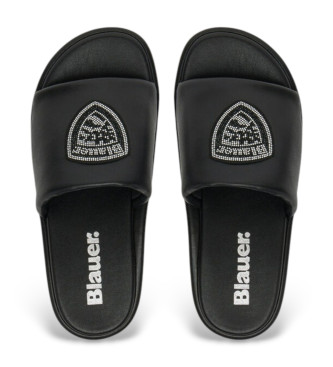 Blauer Opal04 Sandales noires