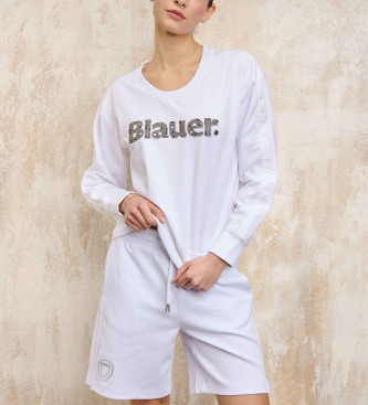 Blauer Bluza gotycka Champey biała