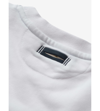 Blauer Sweatshirt white embroidered cuff