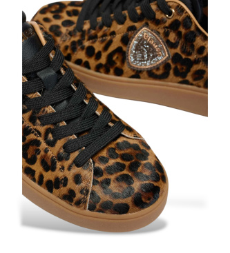 Blauer Usnjeni copati Victory z leopardjim vzorcem