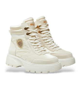 Blauer Baskets en cuir blanc Blanc 03 blanc