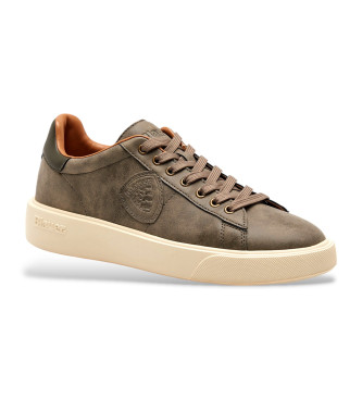 Blauer Buck leather trainers green